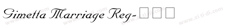 Gimetta Marriage Reg字体转换